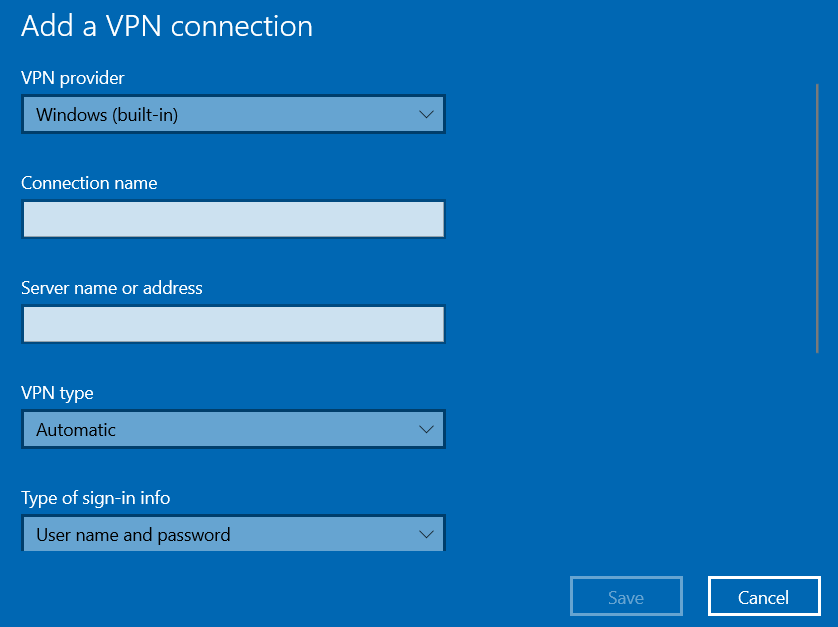 set up a VPN on Windows