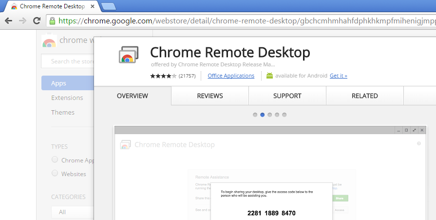 Người được điều khiển phải có trình duyệt Chrome và cài Chrome Remote Desktop